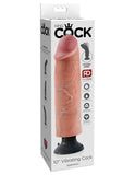 King Cock 10 In Cock Flesh Vibrating