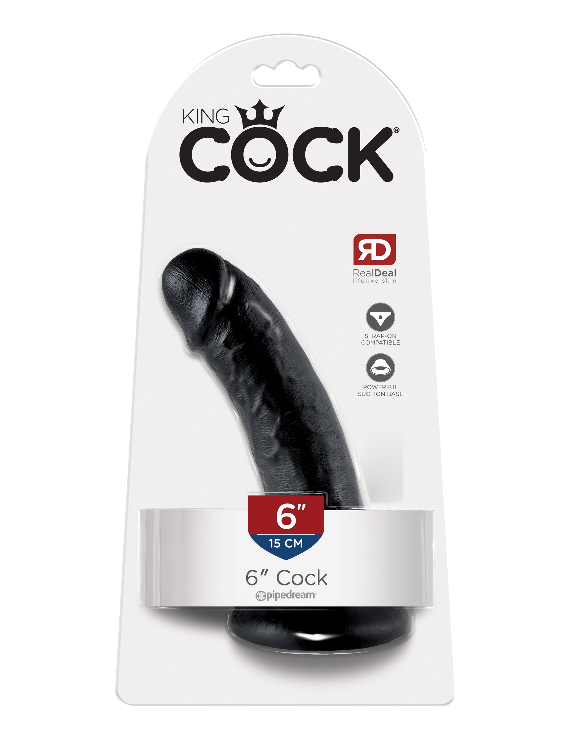 King Cock 6 In Cock Black