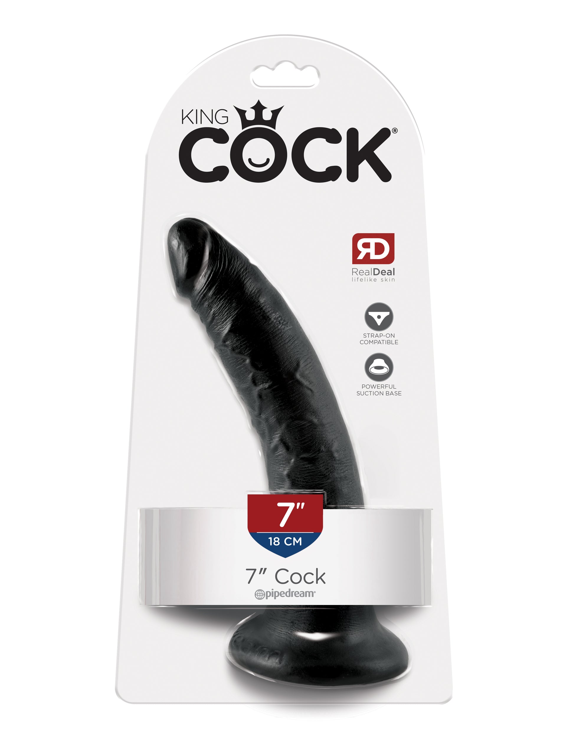 King Cock 7 In Cock Black
