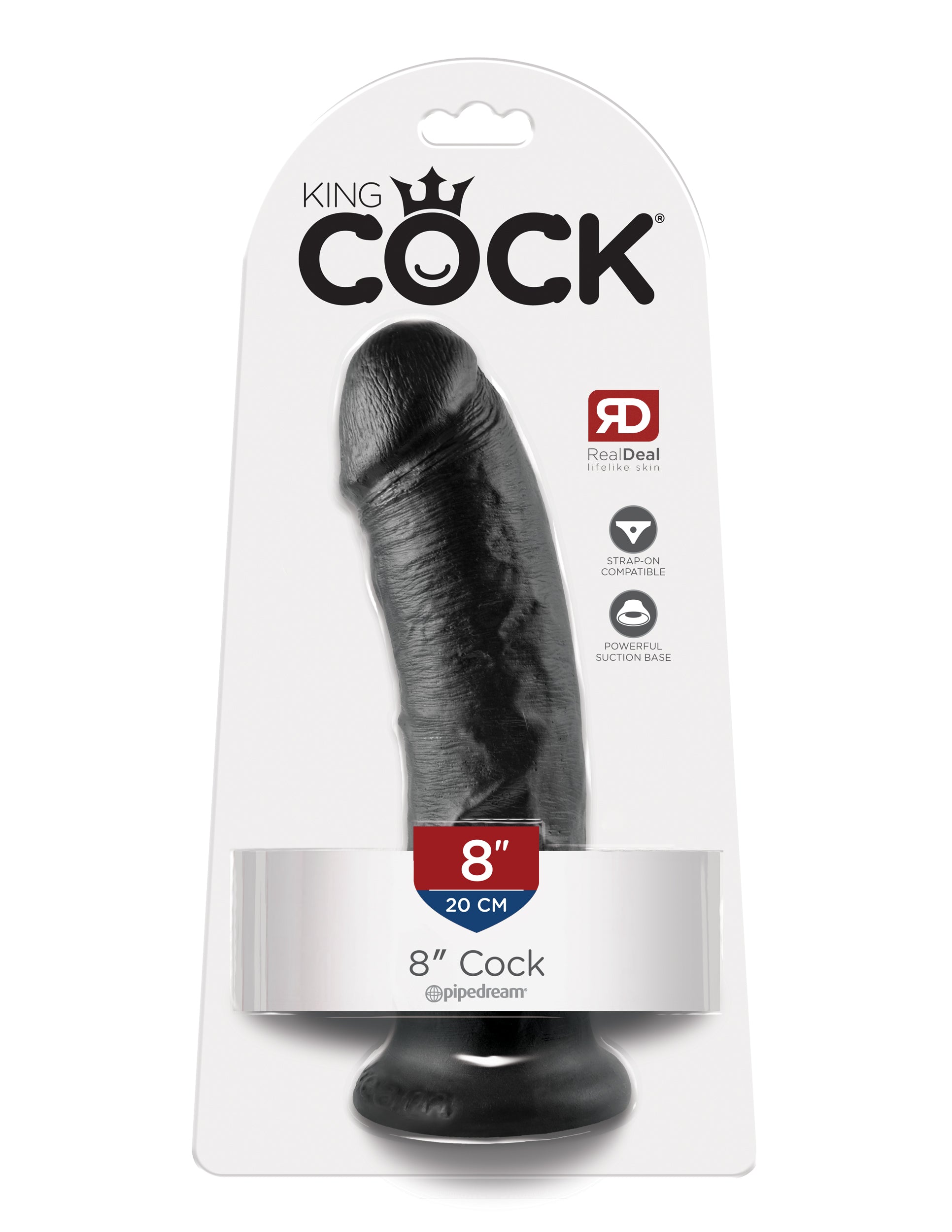 King Cock 8 In Cock Black