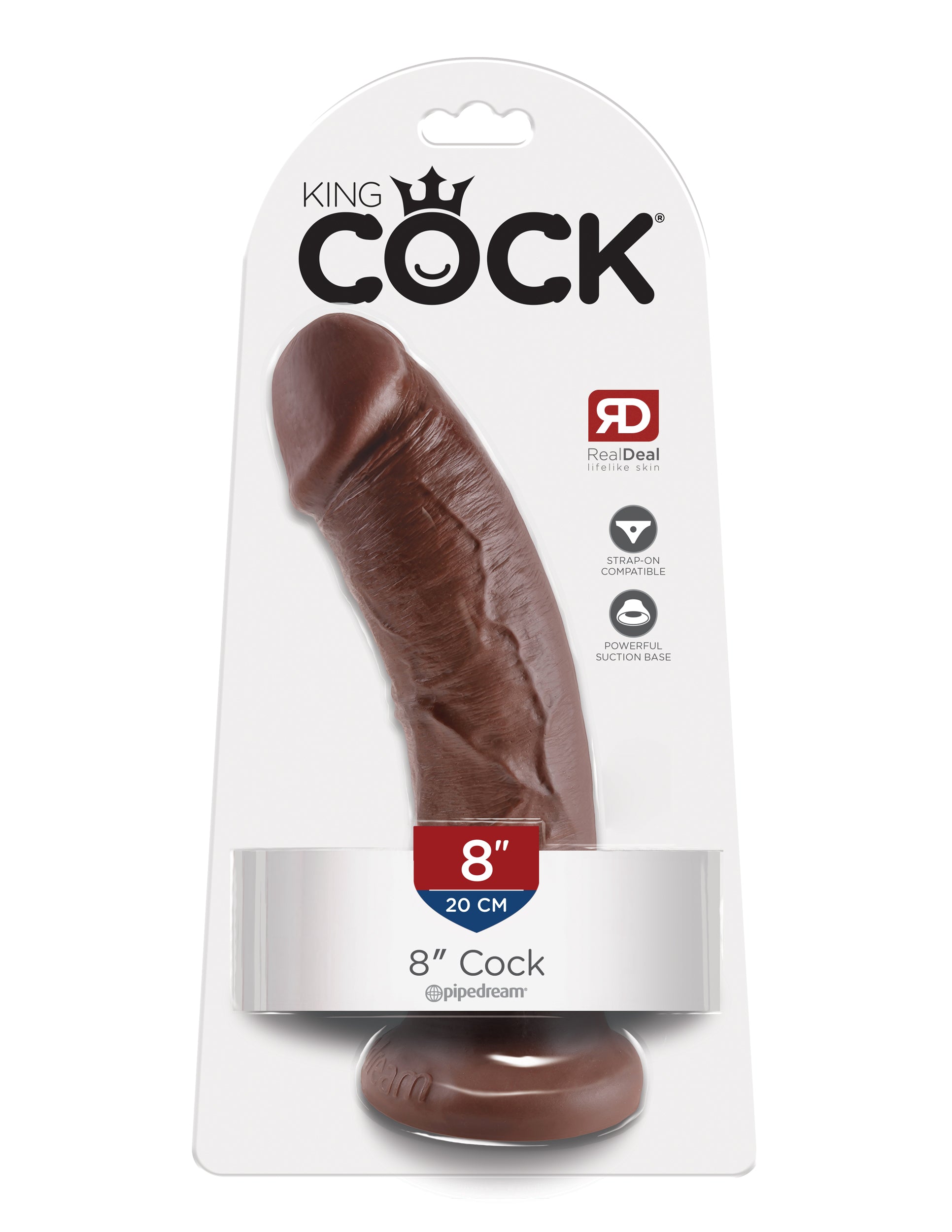 King Cock 8 In Cock Brown
