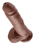 King Cock 8 In Cock W-balls Brown