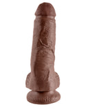 King Cock 8 In Cock W-balls Brown