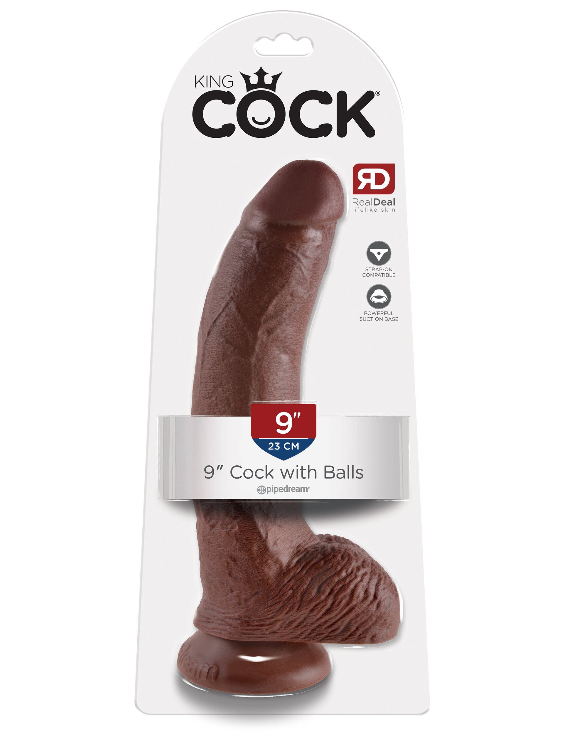 King Cock 9 In Cock W-balls Brown