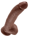 King Cock 9 In Cock W-balls Brown