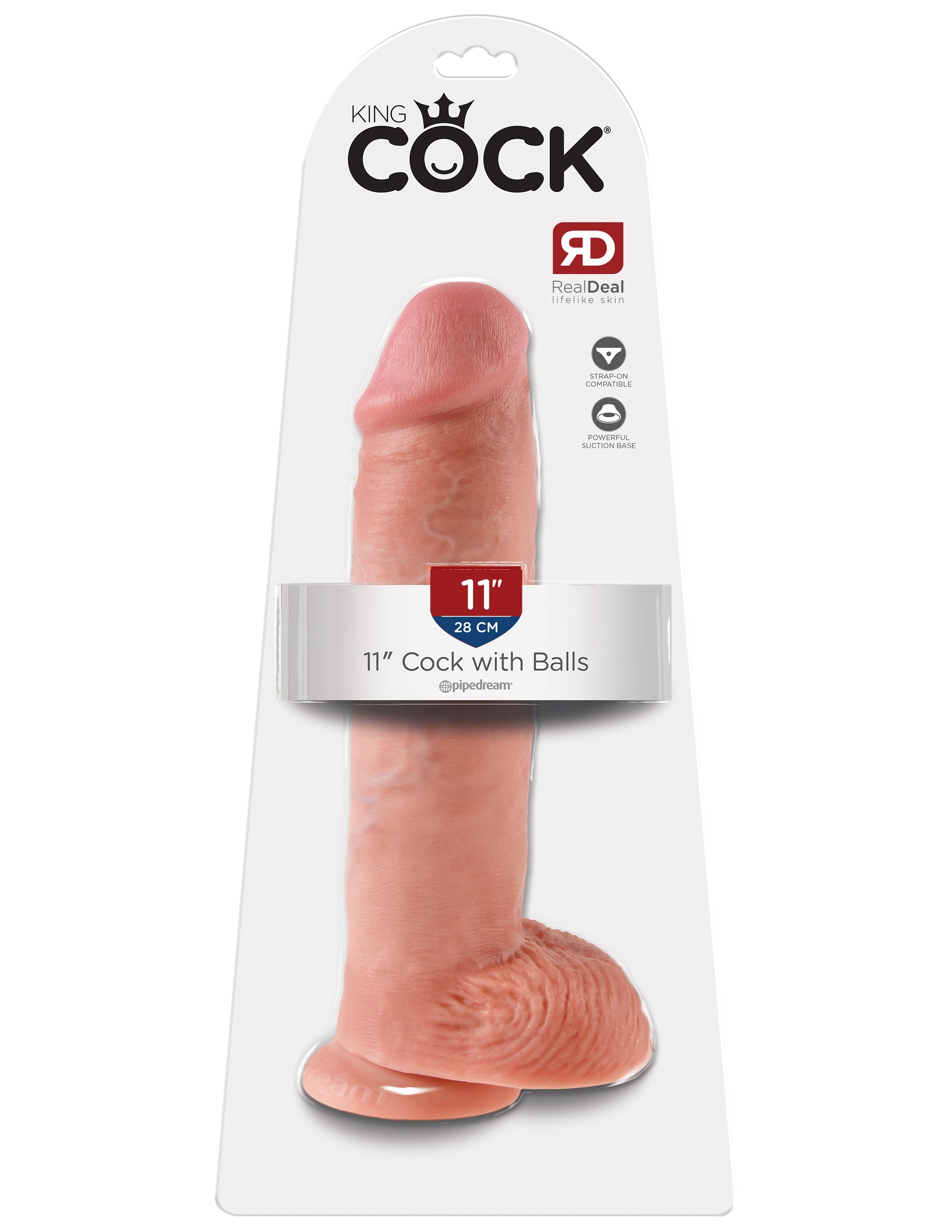 King Cock 11 In Cock W-balls Flesh