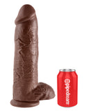 King Cock 12 In Cock W-balls Brown