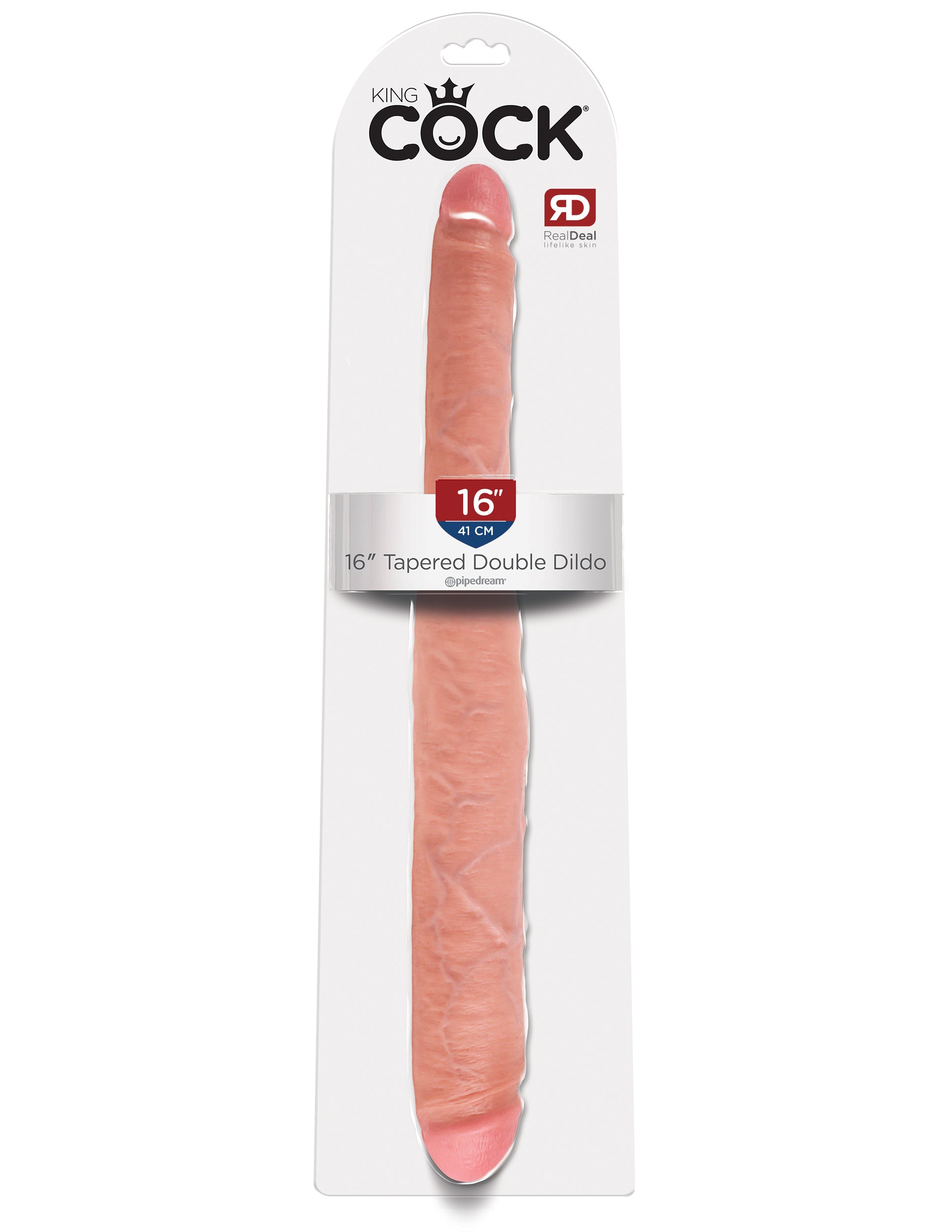 King Cock 16 In Tapered Double Dildo Flesh