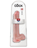King Cock 13 In Cock W-balls Light