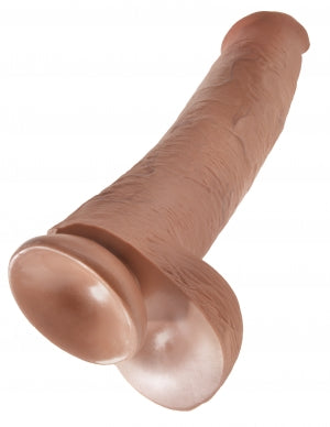 King Cock 15 In Cock W-balls Tan