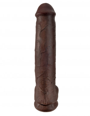 King Cock 15 In Cock W-balls Brown