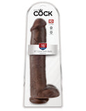King Cock 15 In Cock W-balls Brown