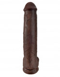 King Cock 15 In Cock W-balls Brown