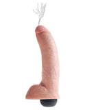 King Cock 9 In Squirting Cock W- Balls Light