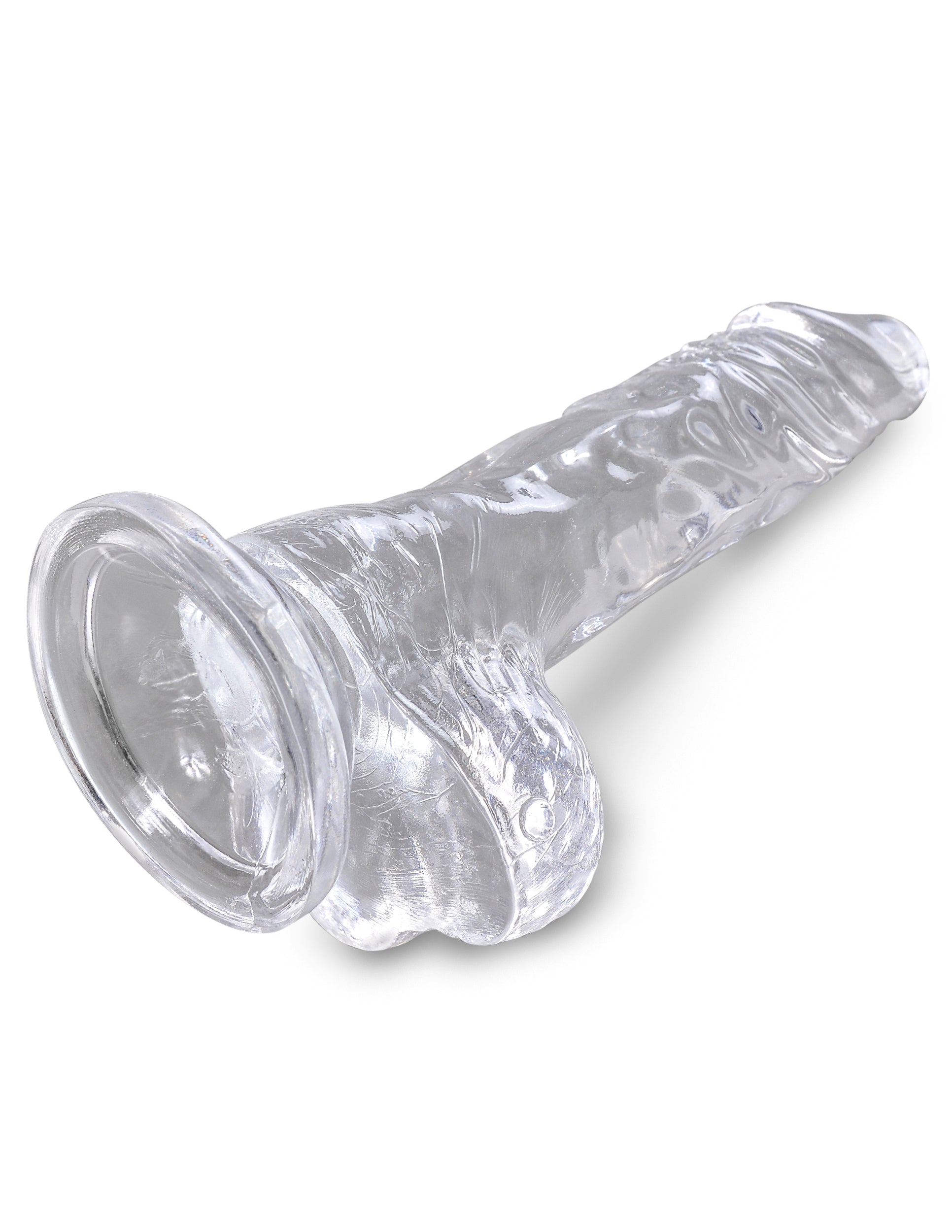 King Cock Clear 4 In Cock W- Balls