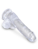 King Cock Clear 6 In Cock W- Balls