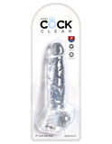 King Cock Clear 8 In Cock W- Balls