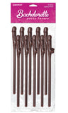 Bachelorette Chocolate Dicky Sipping Straws 10-pk