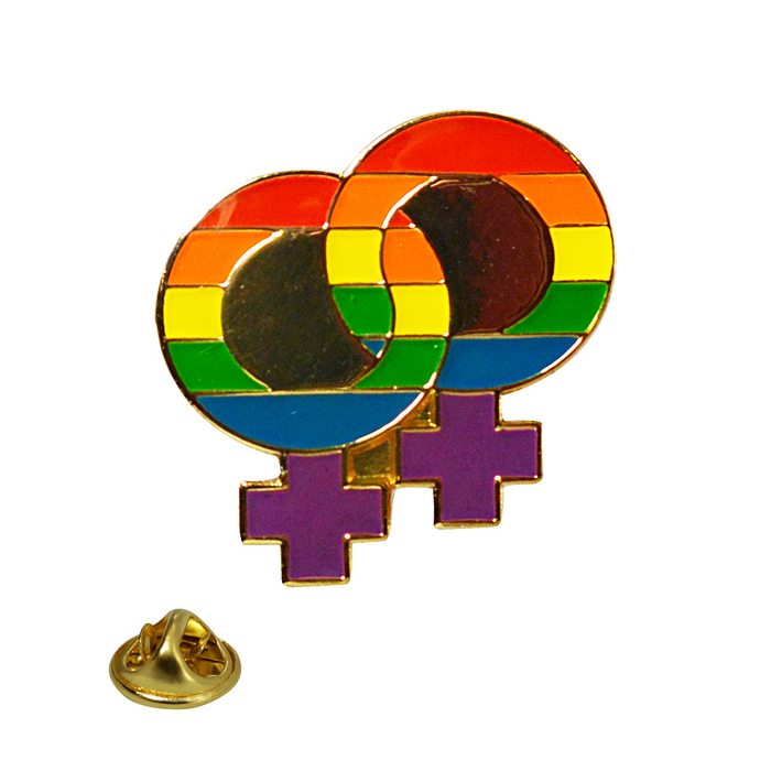 Lapel Pin Rainbow Double Female