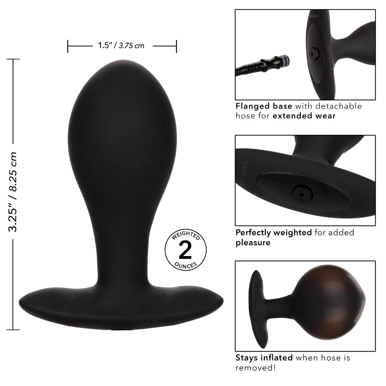 Weighted Silicone Inflatable Plug Large