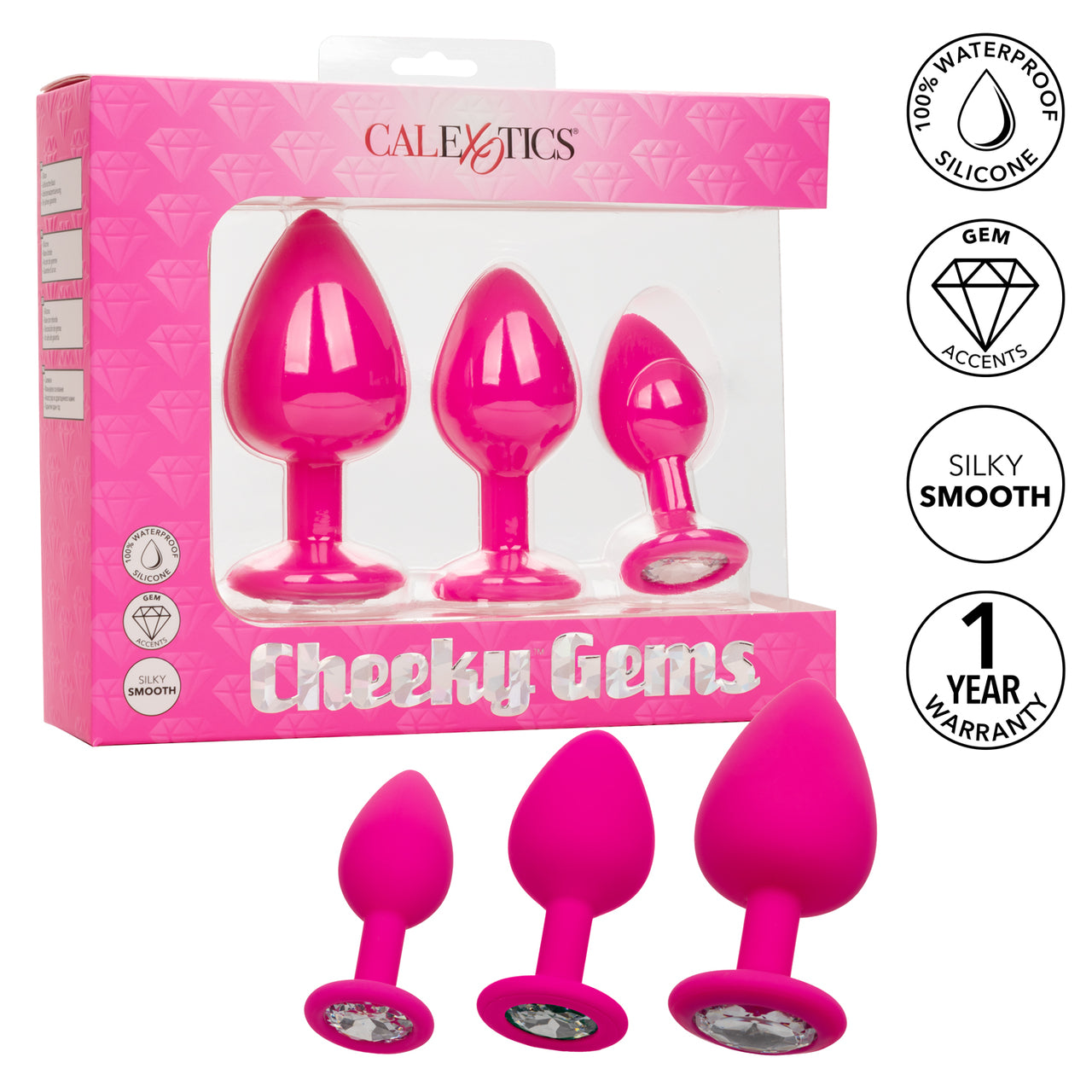Cheeky Gems 3pc Set Pink