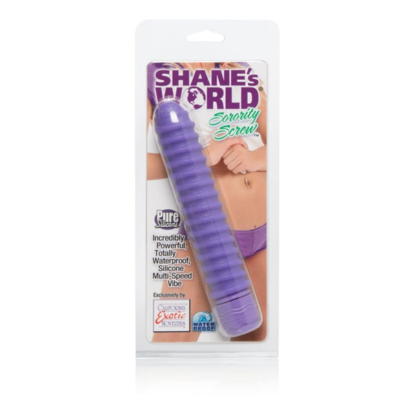 Shanes World Sorority Screw Vibe Silicone Purple