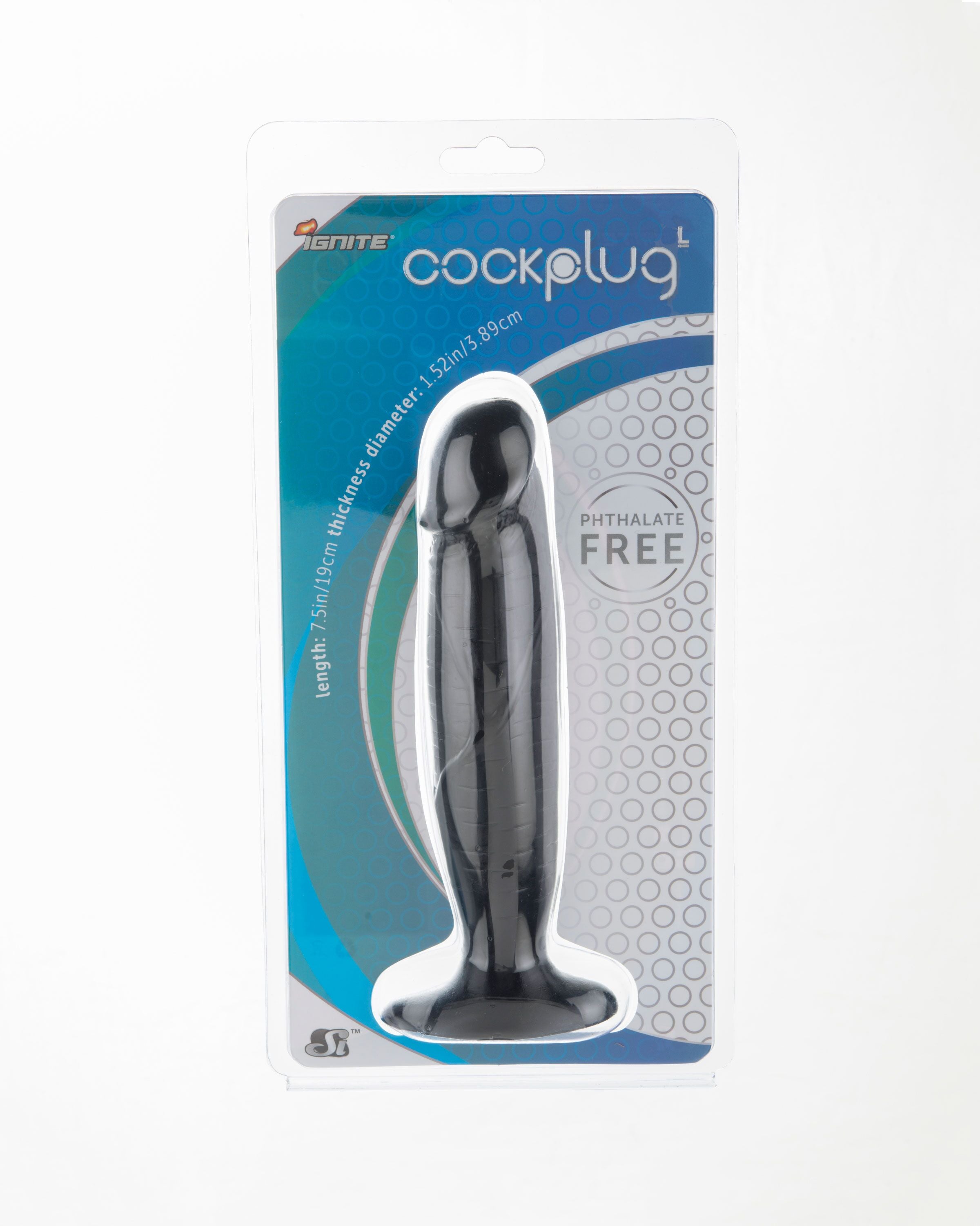 Large Cock Plug Black