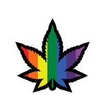 Rainbow Marijuana Leaf Pin