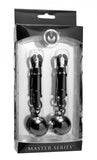 Master Series Black Bomber Nipple Clamps W-ball Weight