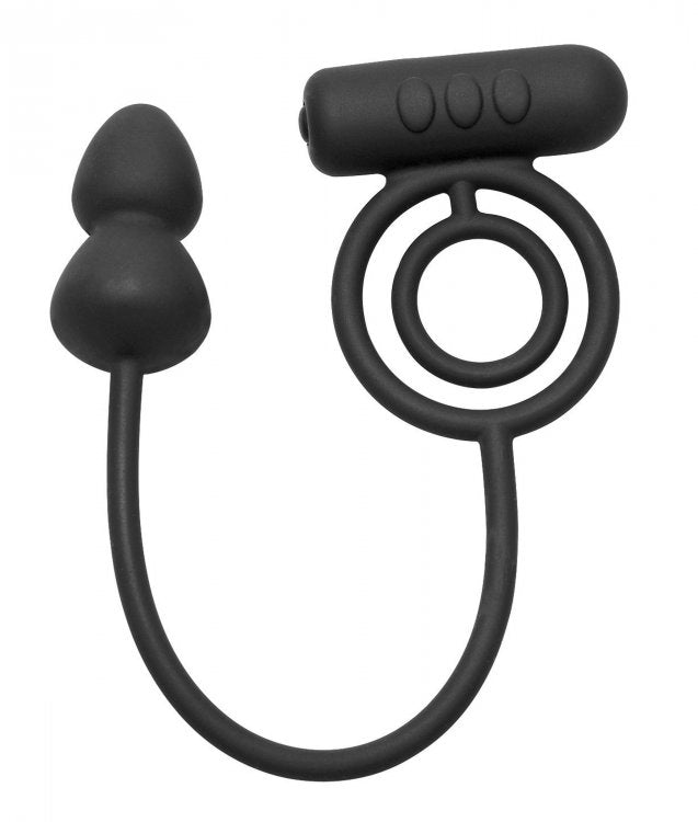 Master Series Prostatic Play Voyager Vibrating C Ring & Anal Stimulator