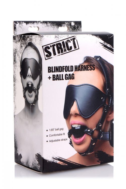 Strict Eye Mask Harness W- Ball Gag