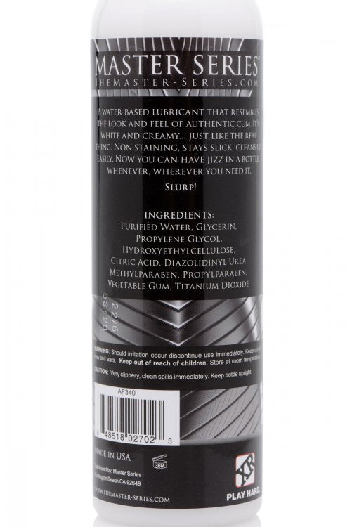 Master Series Jizz Unscented Water-based Lube 8oz