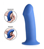 Squeeze-it Squeezable Thick Phallic Dildo- Blue