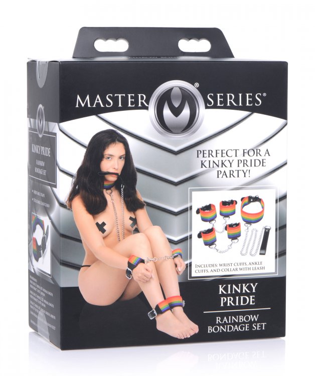 Master Series Kinky Pride Rainbow Bondage Set