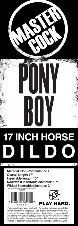 Master Cock Pony Boy 17in Horse Dildo