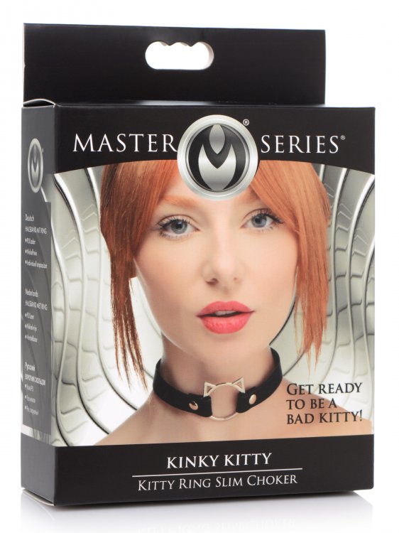 Master Series Kinky Kitty Ring Slim Choker Black(out End Apr)