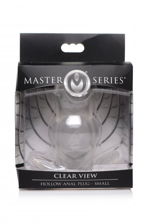 Master Series Clear View Hollow Anal Plug Small