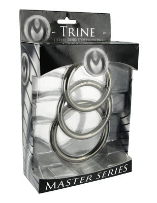 Master Series Trine Steel Cock Ring Set